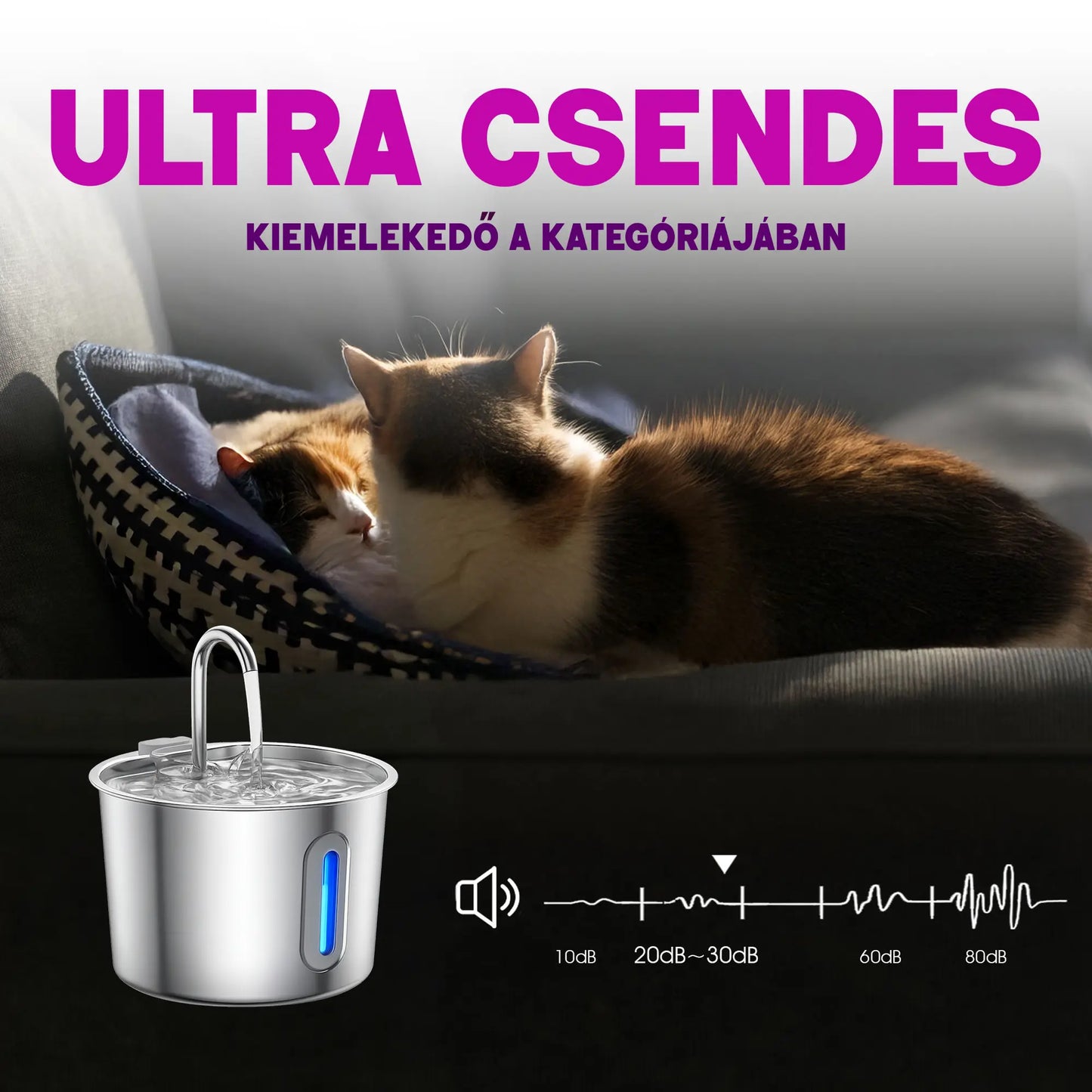 Ivókút - Segít, hogy cicád többet igyon, minden egyes nap